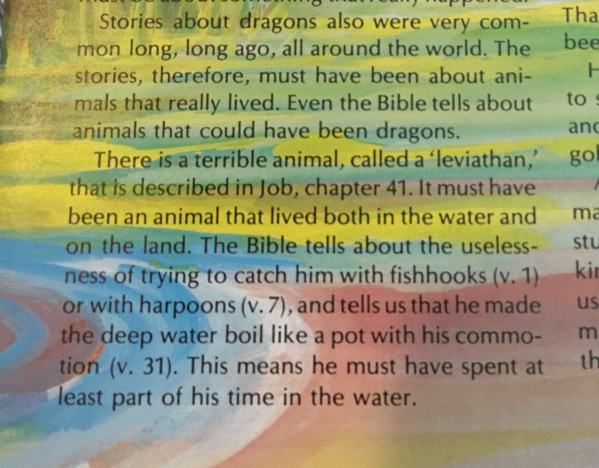 70. But the next excursion is even more fun! Gish comes back to his suggestion that duckbilled dinosaurs might represent the truth behind our legends of dragons! They might have used their crests to "breathe fire"! This is totally the Levianthan from the book of Job amirite