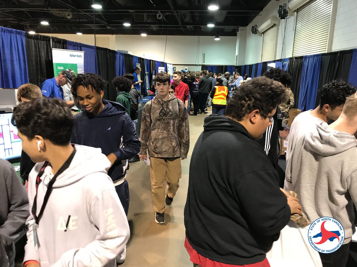 NCDOT's tweet photo. Thousands of high school students from around the state gathered Tuesday at the NC Fairgrounds for #NCDOT's Construction Career Day.
Learn more about great NCDOT opportunities at >>  https://t.co/2mMtPpwnLT https://t.co/MP2A3ZM68y