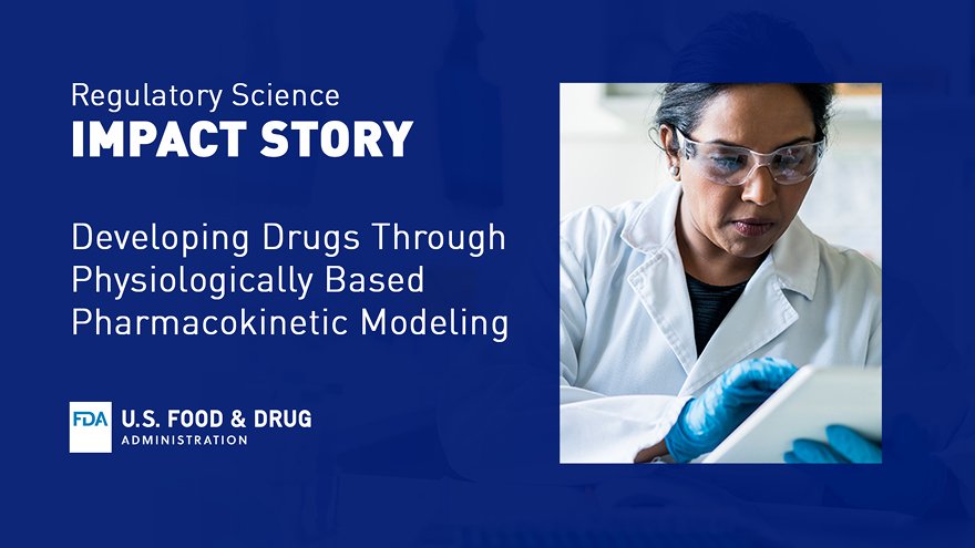 FDA_Drug_Info's tweet photo. Learn how CDER pharmacologists’ recent efforts using physiologically based pharmacokinetic (PBPK) models to support drug dosing recommendations benefit the drug development community: https://t.co/S5wXORMC4P. #RegScience #CDERImpactStory https://t.co/KWzCj0l4Nk