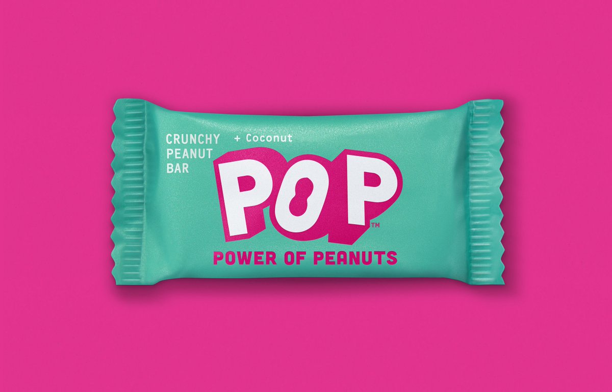 Patch_Davies's tweet photo. Great design project by BandB studio for pop peanut bars 👀 #packaging #graphicdesign #peanuts #designagency https://t.co/t4uh3oIEPg
