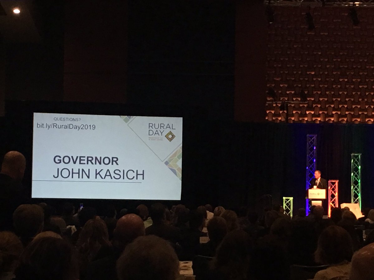 johnbmarek's tweet photo. Former Ohio Governor Kasich speaking on #ruralhealth at #RuralDay2019.  #ansoncountync #econdev https://t.co/x19jVCSelR