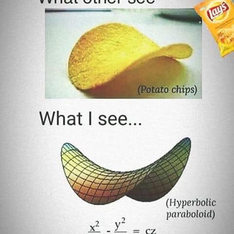 FootPoundForce's tweet photo. Your Calculus III final. Take the chip in front of you and do not eat it until you approximate the surface area of it. #subtleengineeringmemes #mathmemes #mathjokes https://t.co/K3zgjhaI6O