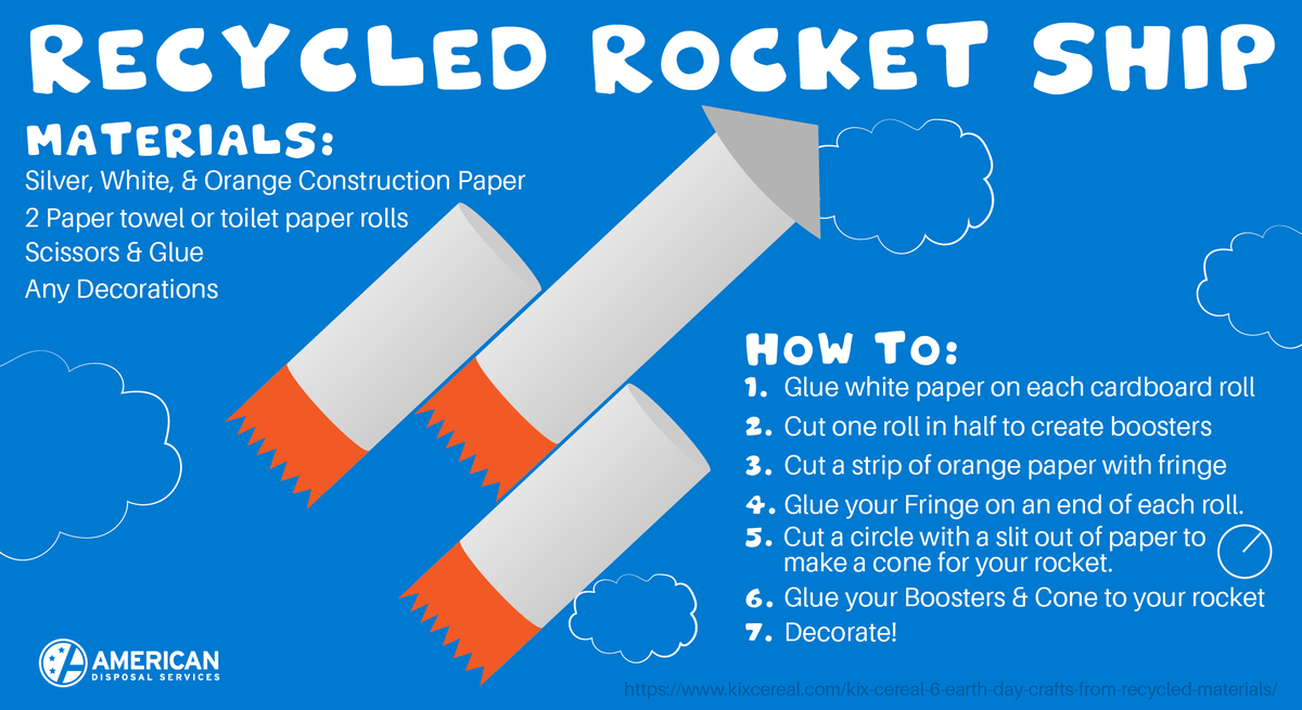 AmDisposal's tweet photo. Did you know March is Craft Month? In celebration, this week we will share some of our favorite recyclable crafts! https://t.co/Div1kWdJr8