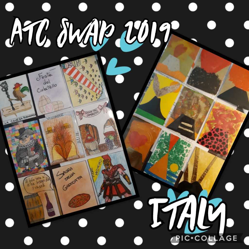 #atcswap Italy, you landed in Lindale Georgia! Thanks so much for sharing both your artwork and so many cultural facts.  My kids loved researching the festivals in Argelato and about the volcano near Napoli.  <a href="/PESDragons/">Pepperell Elementary</a> #pesdragonspln <a href="/MiniMatisse/">Nic Hahn (she/her)</a>