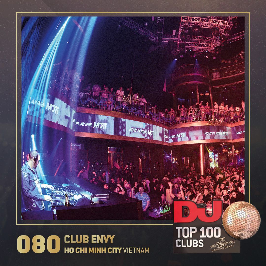 DJmag's tweet image. At No.80, it's Vietnam's Club Envy. Congratulations! @Miller_Global #Top100Clubs