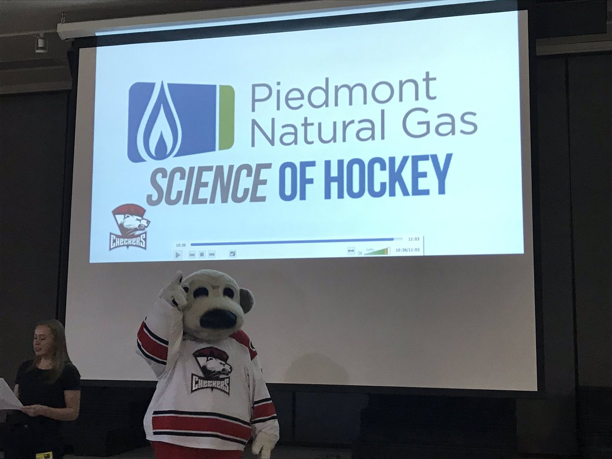 N8IVEQC's tweet photo. 3rd graders would like to thank the @CheckersHockey for teaching us about the Science of Hockey this morning! We had a great time enriching our knowledge of forces and motion! #ErbsClass #CastnerKids #StallingsPride @StallingsES @UCPS_MonroeNC 🏒 ❤️ https://t.co/y85an9uH0A