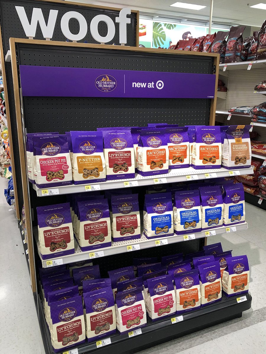 HughesBrandMix's tweet photo. We're happy to announce that you'll now be able to find your favorite Old Mother Hubbard All Natural Dog Snacks at Target stores nationwide! 🐾🐶 #oldmotherhubbard #wellnesspetfood #dogtreats #target #branding #marketing #packagedesign #packaging https://t.co/aVY2JO2X5i