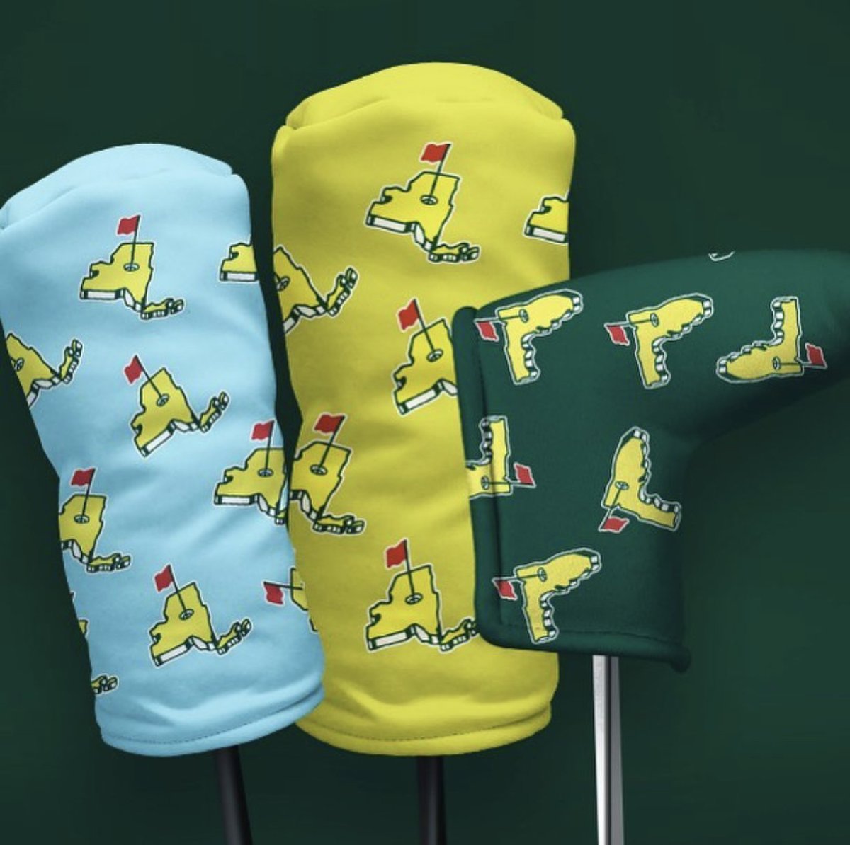 AmandaGolf59's tweet photo. 🚨It's GIVEAWAY time! 🚨

Two winners will get a @caycegolf Masters themed head covers! Pick ANY state, ANY color (blue/yellow/green), and ANY style (driver/wood/putter)! You have until SUNDAY 6pm ET!

How to win:
RT tweet (don't quote it) 
You have to follow me and @caycegolf https://t.co/yVVDvkPvFx