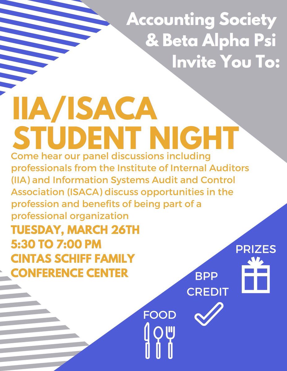 XUACCSociety's tweet photo. Let’s have a good turn out tonight! #goodinfo #goodfood #goodprizes #bppcredit https://t.co/Ty6DHrQyEU