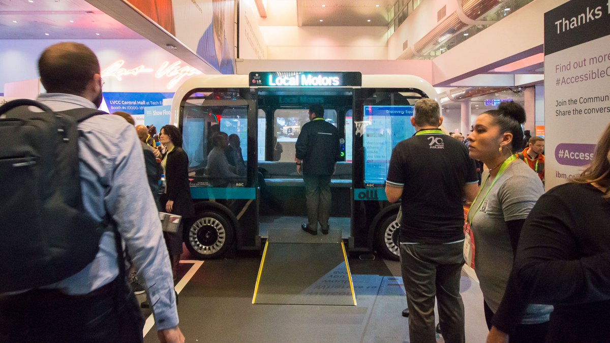 localmotors's tweet photo. Partner Spotlight: We're very happy to partner with @qstraint on #AccessibleOlli , making sure the vehicle is for everyone. Thank you for joining us on our accessible (and autonomous) adventure! https://t.co/UVnNmmpFfo