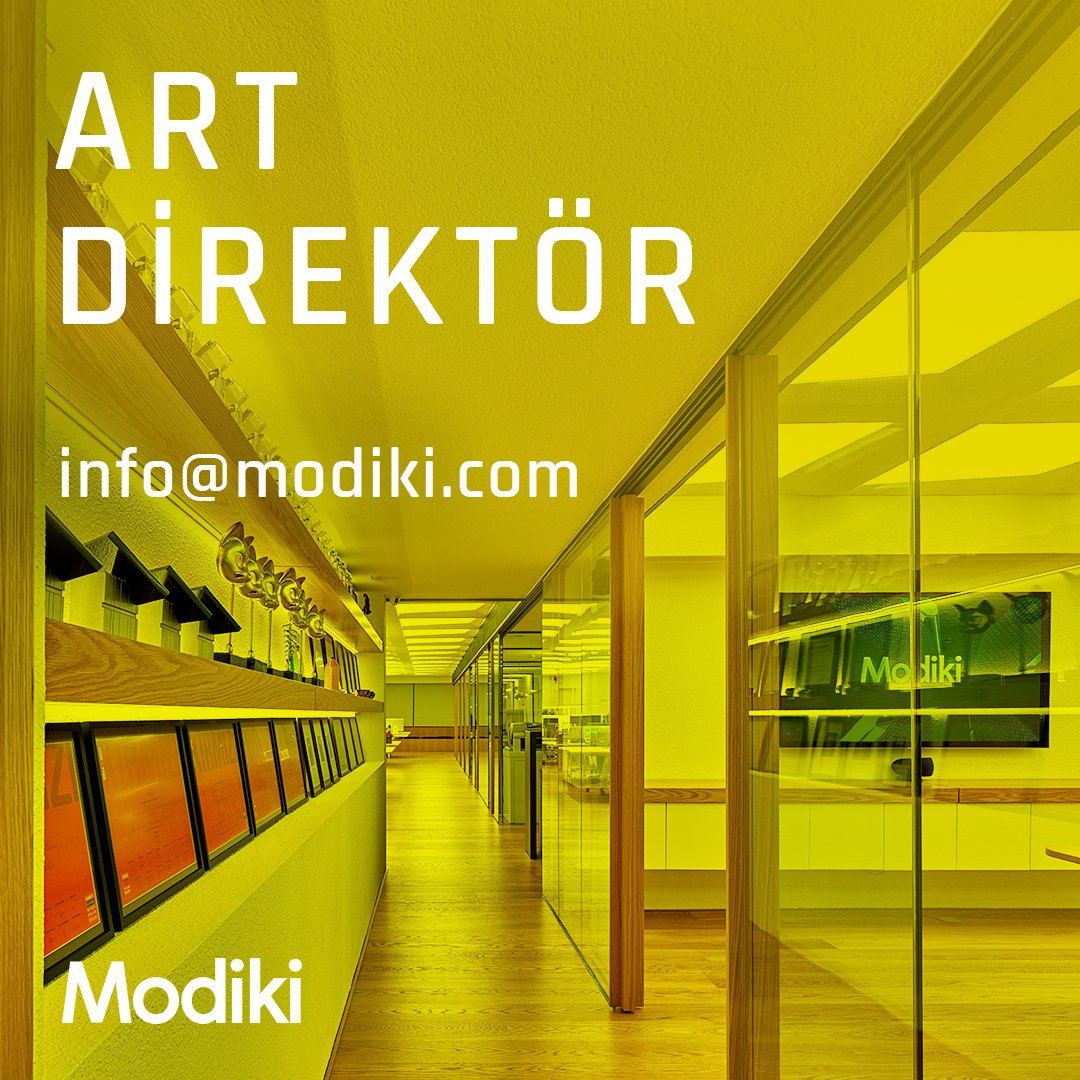 Art Direktör aranıyor! 
Adayların CV’lerini ve portfolyolarını info@modiki.com‘a bekliyoruz.