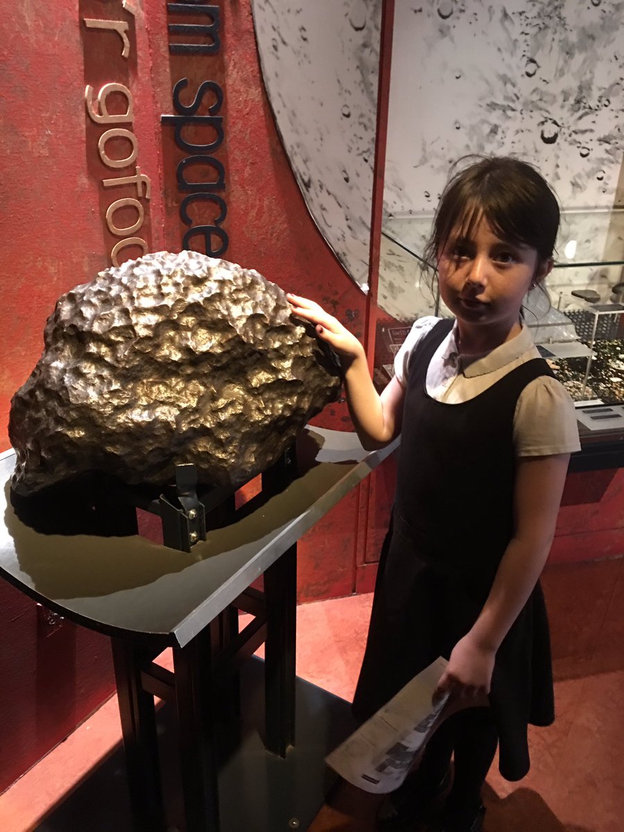mrsglloyd's tweet photo. @YsgolMaesglas Lots of fossils and interesting rocks... including part of a meteorite that was bigger than Lauren https://t.co/zzT7Nf7mgV