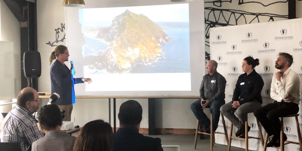 aerobotics_intl's tweet photo. Q&amp;A time with the speakers: @StuartReid1929 tells the audience about our talented team. 

#DrakensteinMunicipality #Aerobotics #agritech https://t.co/w8EaLjjnVV