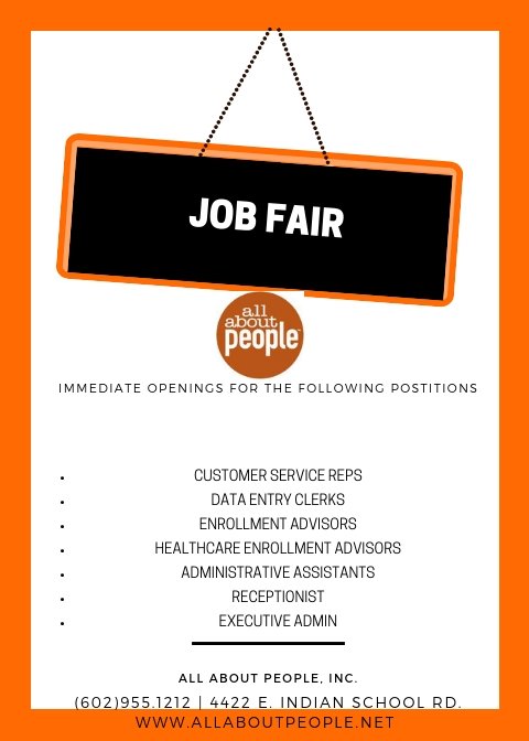 allaboutpeople's tweet photo. Are you seeking new employment opportunities?  If so, join us for our job fair on Saturday, March 30th from 9:00 am - 12:00 pm.  4422 E. Indian School Road, Phoenix AZ 85018. Bring at least 2 copies of your most recent resume! https://t.co/Hoxlk0HJ5c