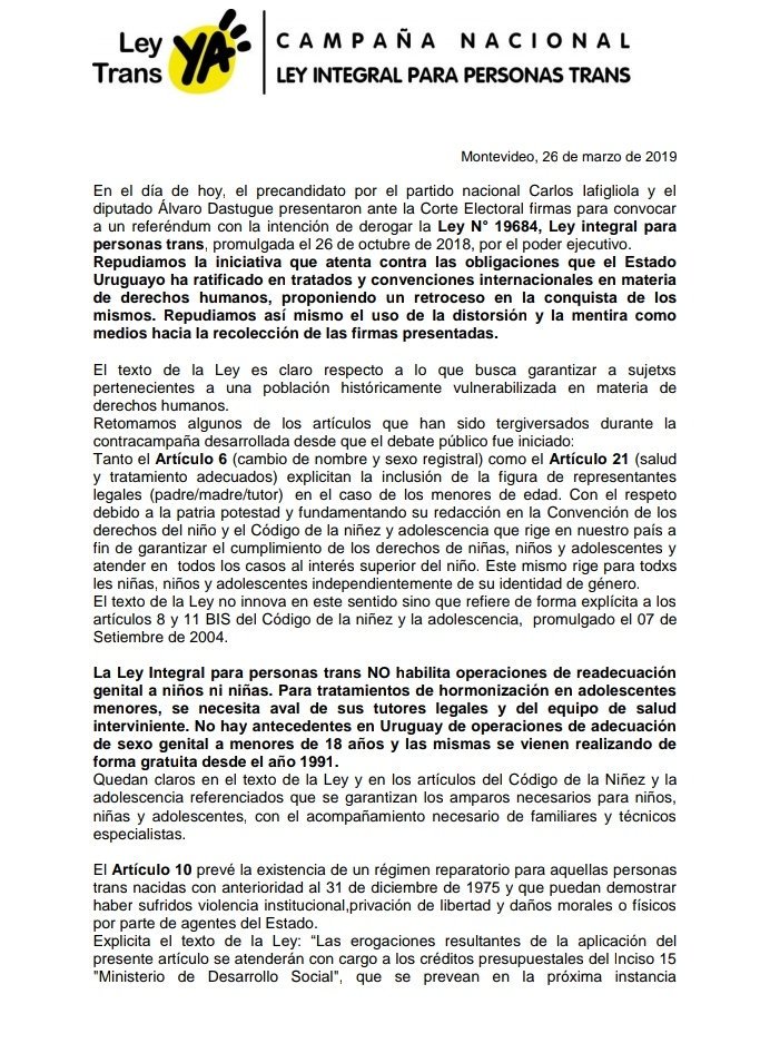 LeyTransYa 💛 tweet media