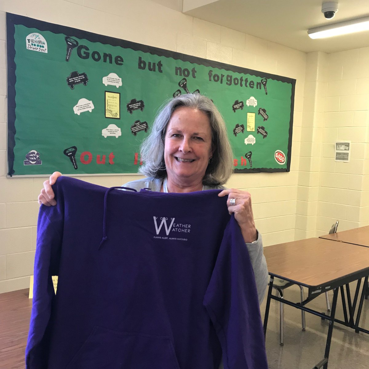 Thank you, <a href="/VWeatherWatcher/">Vogt WeatherWatcher</a>, for donating the hoodies. Congratulations to Mrs. McMahon &amp; Mr. Lapadula! #esasd_sit #sit_2019 #vweatherwatcher