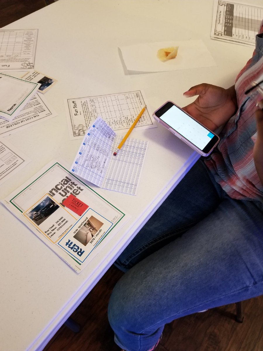 TEAndersonlife's tweet photo. Can't keep it 2 myself! "Hands On Banking" was a powerful #Teen workshop! Some chose college/some didn't; some chose to rent/own property; buy new/ used/ lease cars. After expenses, including tithing &amp; saving some were broke! "Your #Destiny Is Shaped By The #Decisions You Make!" https://t.co/c0MMz2VZlh