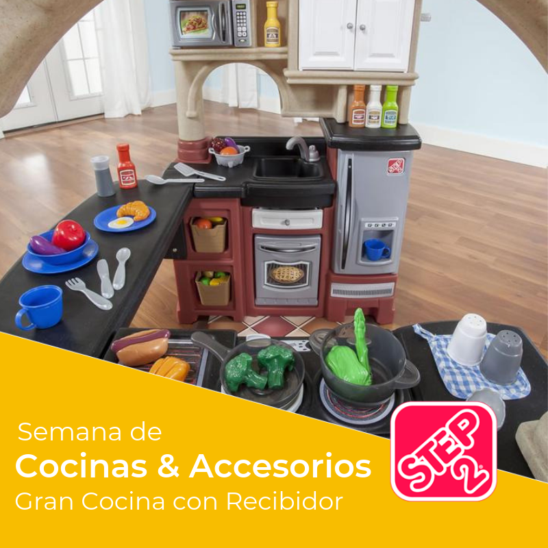 step2mex's tweet photo. ¡Esta gran cocina Step2 Play convertirá la sala de juegos o el dormitorio de tu niño en su propio restaurante! Esta semana tenemos un descuento increíble usando el cupón SAZON 🥑🥪🍳 https://t.co/0PPOEdByQN #Step2mx https://t.co/AfjmyoFyvJ
