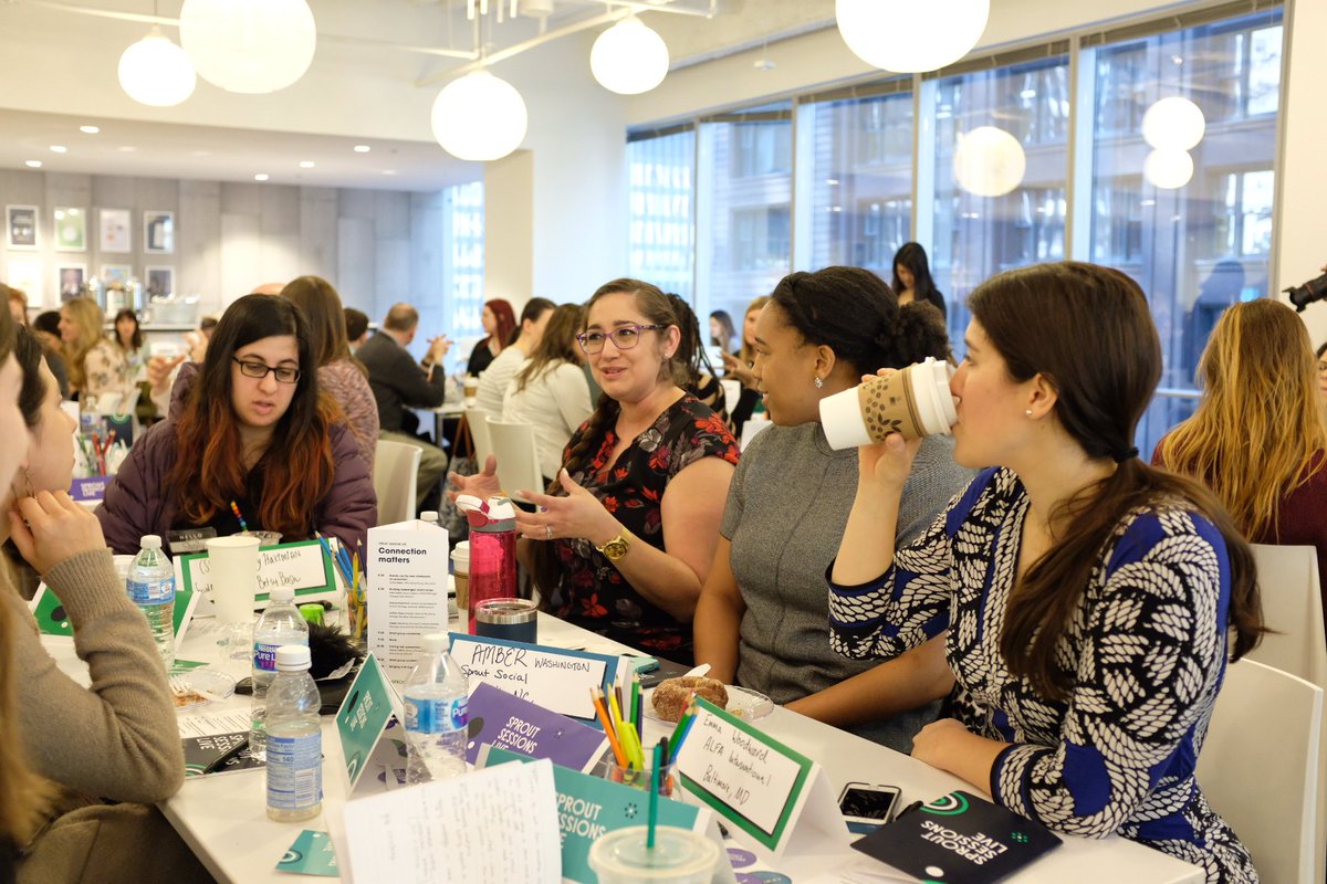 SproutSocial's tweet photo. So many great conversations being had and connections being made in our break-out groups! #SproutSessions https://t.co/XqwOIXk87u