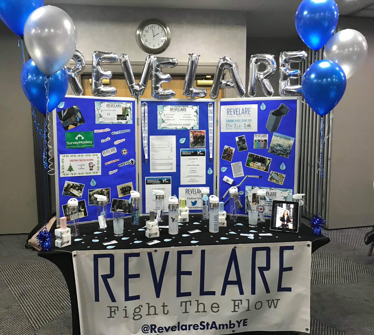Revelare’s Trade Stand at the Lanarkshire Finals 🎈🎈 Our interview is very soon!! Stay tuned to hear how we get on #revelare #tradestand #interviews