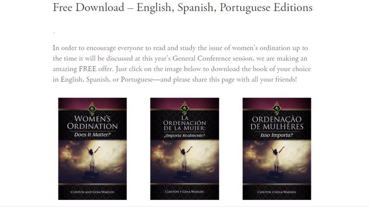 Here is an excellent book examining ordination from a Biblical perspective. Free download available in English, Spanish, and Portuguese. womensordination.com/blog/2015/6/24…
