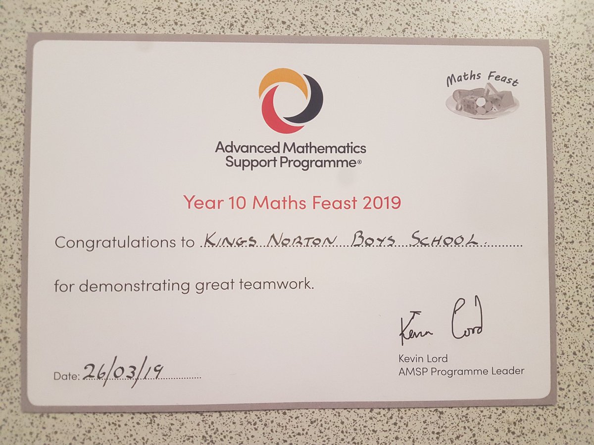 KNBS_Maths's tweet photo. Congratulations to Ben, Daniel, David and Shay who came in the Top 10 at today's Maths Feast! @knbs_school @Advanced_Maths https://t.co/1ecHy8yAn2
