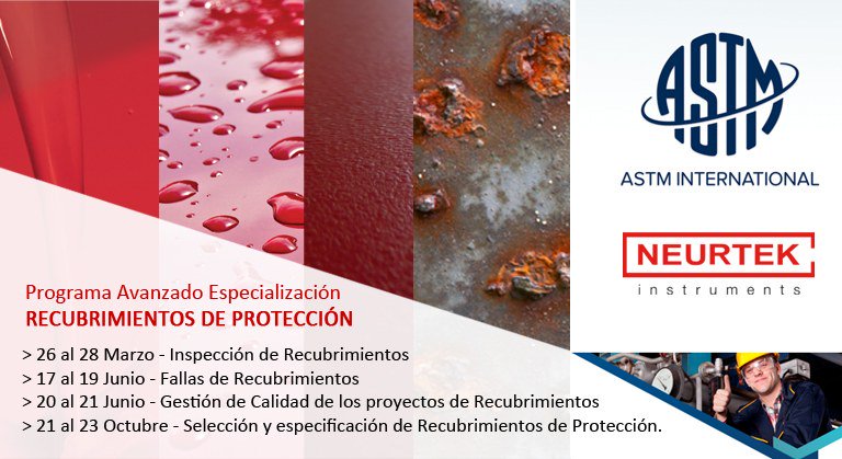 Neurtek's tweet photo. @Neurtek colabora con @ASTMIntl en el Progrma Avanzado de Especializacion de Recubrimientos de Protección. Comenzamos el curso de Inspeccion de Recubrimientos de Protección con @Abeldelacruzperez. https://t.co/frKAe1NvUc https://t.co/cGMF7NWNrI