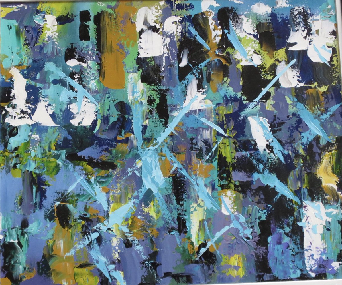 elephantbird's tweet photo. We are really looking forward to the opening of #LookingOut which starts this Thursday. Dominique will be here from Canada so make sure you don't miss the opening. Ocean Dance, 24 x 20cm at #gallery151 #Brussels https://t.co/7pZNuLh5FU