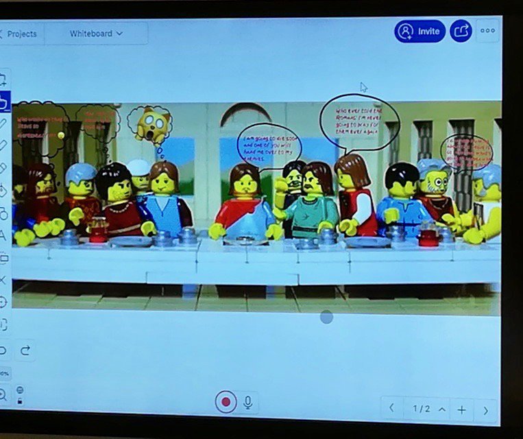 Tormead_RS's tweet photo. Y7 use the "Explain Everything" app and the application of their knowledge of the social and political climate in 1st century Palestine, to explore the different possible thoughts and motivations behind the words and deeds encountered at the Last Supper. #HPLedu https://t.co/I6IfgKnwkF