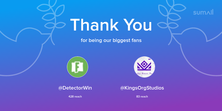 ViciousRubenYT's tweet photo. Our biggest fans this week: @DetectorWin, @KingsOrgStudios. Thank you! via https://t.co/XeF1pp8ePR https://t.co/5OgPfE4fY7