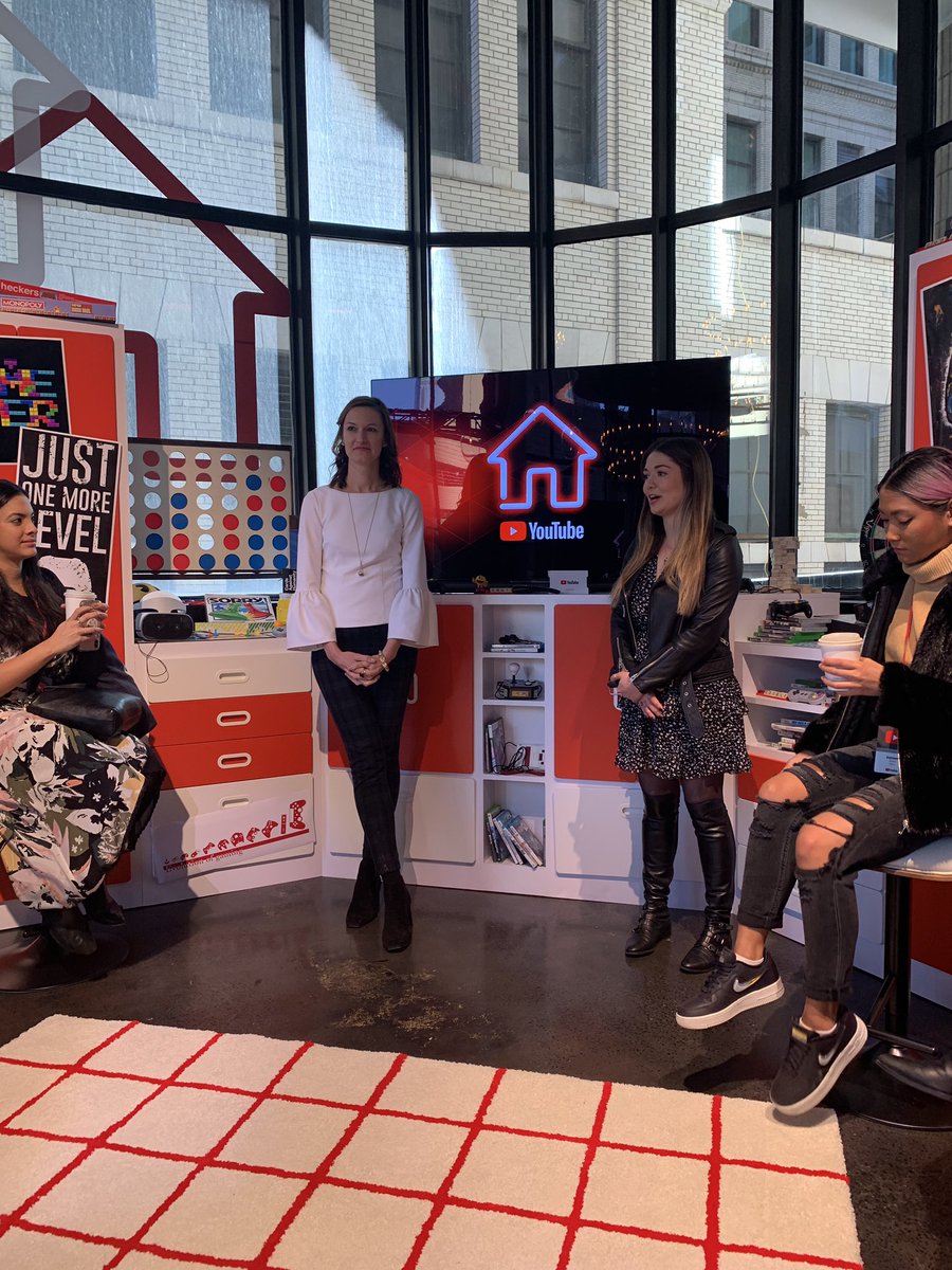ninaraja's tweet photo. Inside tour of the @YouTube House. Exciting innovations to look forward to! Thank you @shockallocca and team. #YouTubeHouse #nyc #YouTube https://t.co/SyA4bGREky