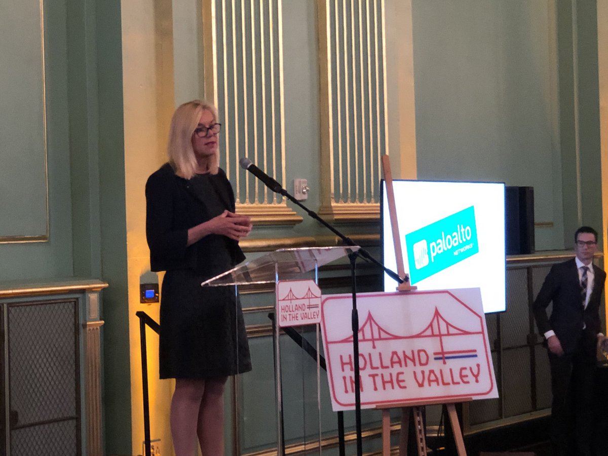 SigridKaag's tweet photo. Great launch of #HollandintheValley: a partnership of businesses, universities and government, to connect Silicon Valley and the Netherlands, jump-starting innovation and talent #NLUSA https://t.co/tG8Lv9CMLZ