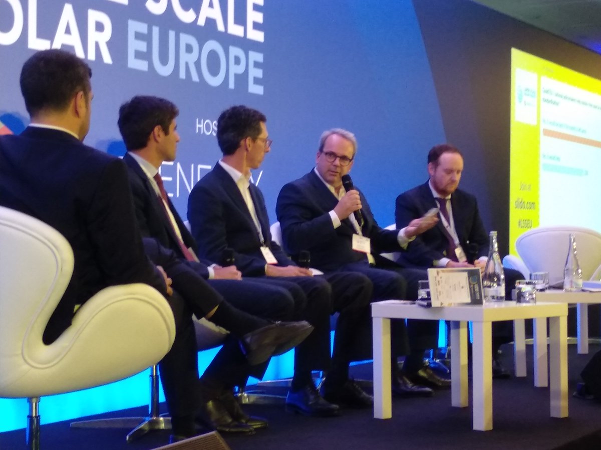 jrojomartin's tweet photo. A sophisticated, integrated player – the key to succeeding with subsidy-free #solar?
Session now discussing the breed of developer emerging as projects grow larger, trickier to pull off
#LSSEU #solarPV #EuropeanSolar https://t.co/W22Nx1N8Mg