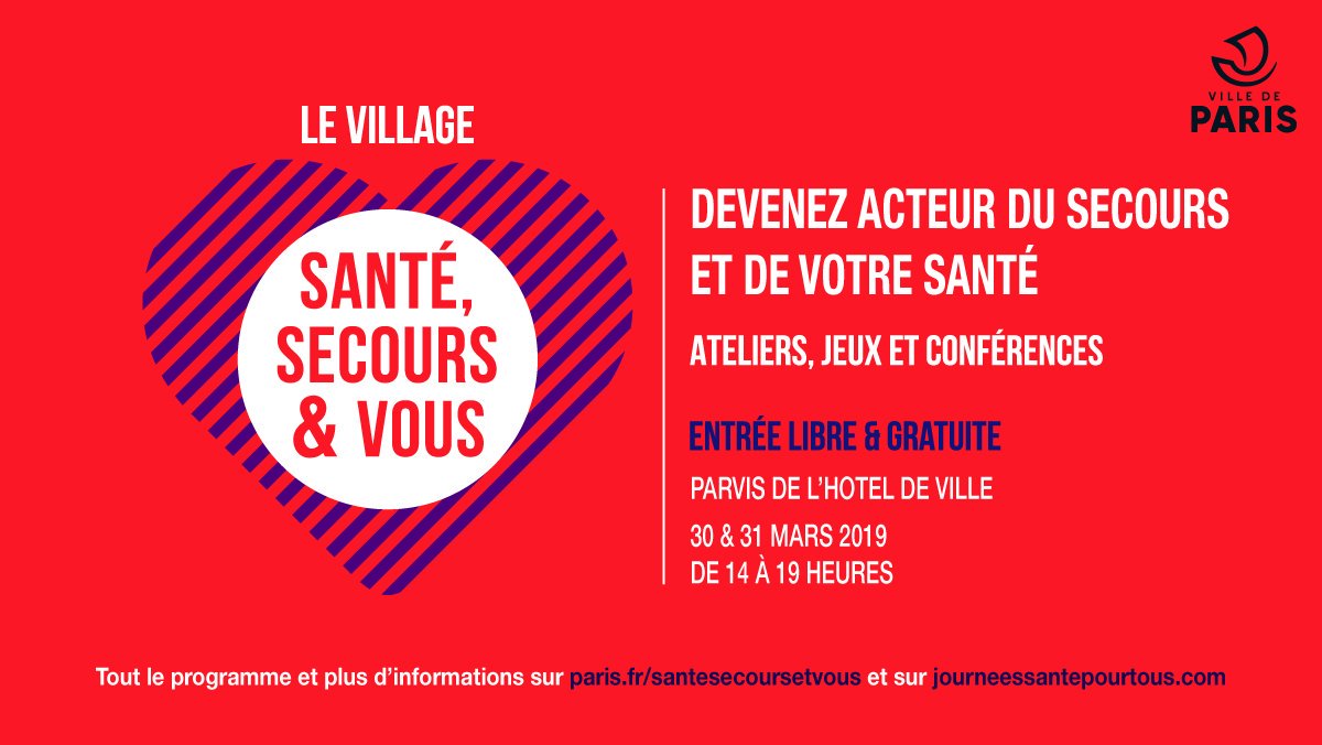 PompiersParis's tweet photo. Weekend spécial #GestesQuiSauvent à @Paris !
RDV les 30 et 31 mars sur le parvis de l’Hôtel de ville de Paris et/ou dans une des 10 mairies d’arrondissement partenaires pour vous initier au secourisme. Inscription  👉 https://t.co/O3UBmkwiRV https://t.co/GwftkRpy88