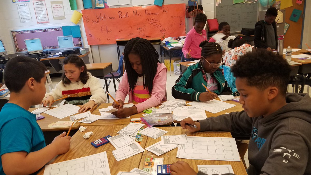 Ruleman5th's tweet photo. Doing an area scoot and then challenging ourselves to find the perimeter of our shapes too! @SwansCreekES #WeAreSWANS #mathscoot #engagedandlearning https://t.co/sGlmR0OmnD
