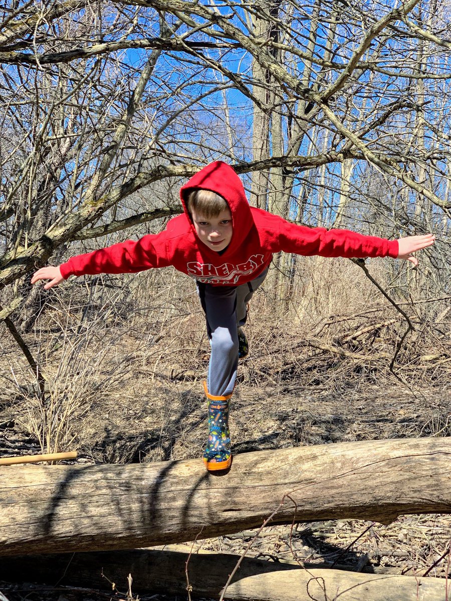 NicholeStudd's tweet photo. “It’s the perfect log for yoga! Take my picture?” He stops &amp; asked, “How many moms play on logs and run in the mud with their kids?”
He is grateful.
He knows he is loved. 
I thank him for playing with me. 
#yoga #playwithyourkids #parentingwin   #slowdown #gratitude #stayhuman https://t.co/J6QqnP7K0Y