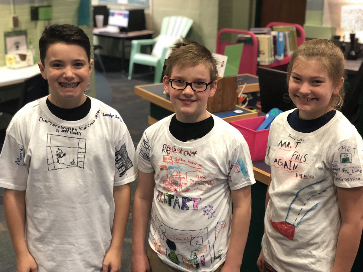 Class Presentations begin today for our T-shirt book projects!  They are so excited to show off their hard work to all our Pond Panthers!  Thank you to all the Pond teachers for letting them present to your class!  <a href="/EManselle/">Erica Manselle</a> @PondElem @PondElemAP