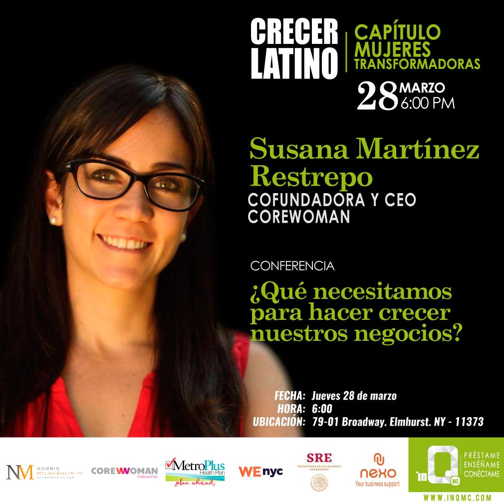 core_woman's tweet photo. #AlertaDeEvento #NY
AGENDA CRECER LATINO, Cap #MujeresTransformadoras.
Nuestra #CEO @susanamare82 presentará su conferencia, ¿Qué necesitamos para hacer crecer nuestros negocios?
Evento de @inQmatic y el @NYC_SBS. 
Más información y agenda:
https://t.co/yVnh7SuMZd https://t.co/rkUX9wnTcB