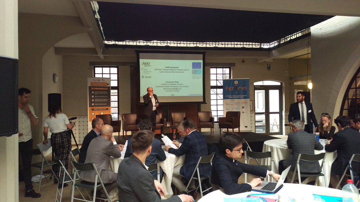 Fet2Rin's tweet photo. About to start our special #FET2RIN pitching session @innocompass conference. First up pitching is the #FETproject #cellfreeimplant! https://t.co/hoI7Hj7yzk