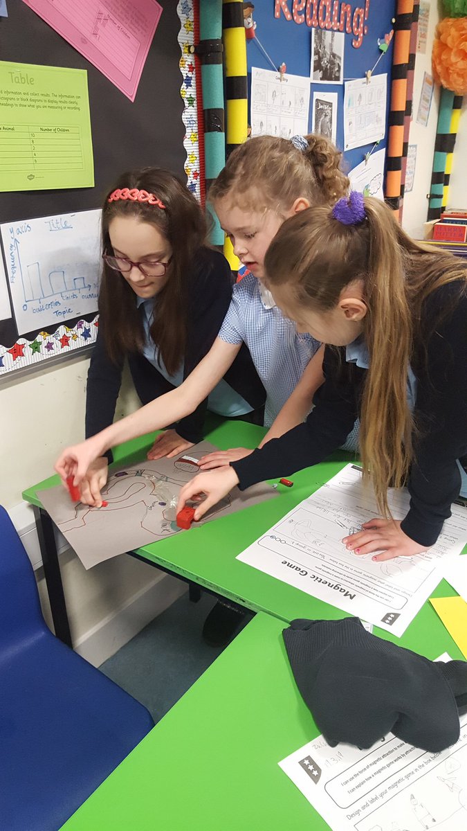 SusanMac20's tweet image. The Primary 4s have been studying Forces and Magnets this term. This week they designed their own game using magnetism and then had fun testing them all out! Great ideas! Brilliant games! #Science #Funwithmagnets @SimpsonPrimary