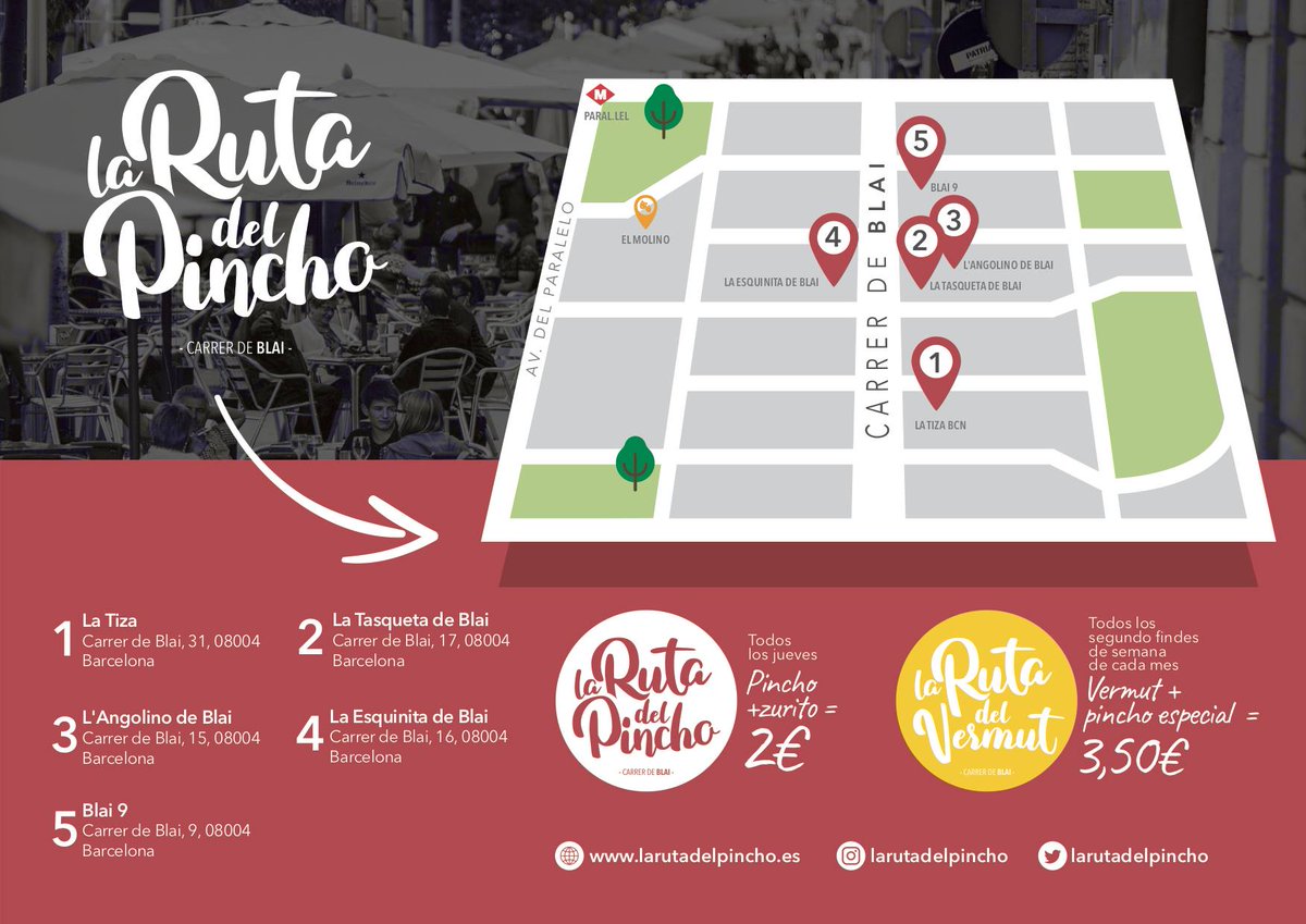 BeLiveEat's tweet photo. ◗ La Ruta del #Pincho ◖
Los Pintxos son una trasición del País Vasco, pero en #Barcelona también podréis disfrutar de la gastronomía vasca. La Ruta del Pincho tendrá lugar en la mítica Carrer del Blai

◗ Jueves 28/03, a partir de las 19 hs. https://t.co/vDYt7NdflR