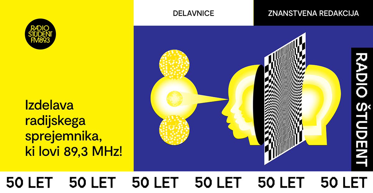 radiostudent's tweet photo. #Delavnica 
Izdelava radijskega sprejemnika, ki lovi 89,3 MHz!
via @znanostRS, @FestivalTresk #10, @kinosiska @LjudmilaLab #ZavodAtol, #Osmoza 
#Radio50letŠtudent 
https://t.co/kNpnUBhIHf https://t.co/UrgYYgVIIU