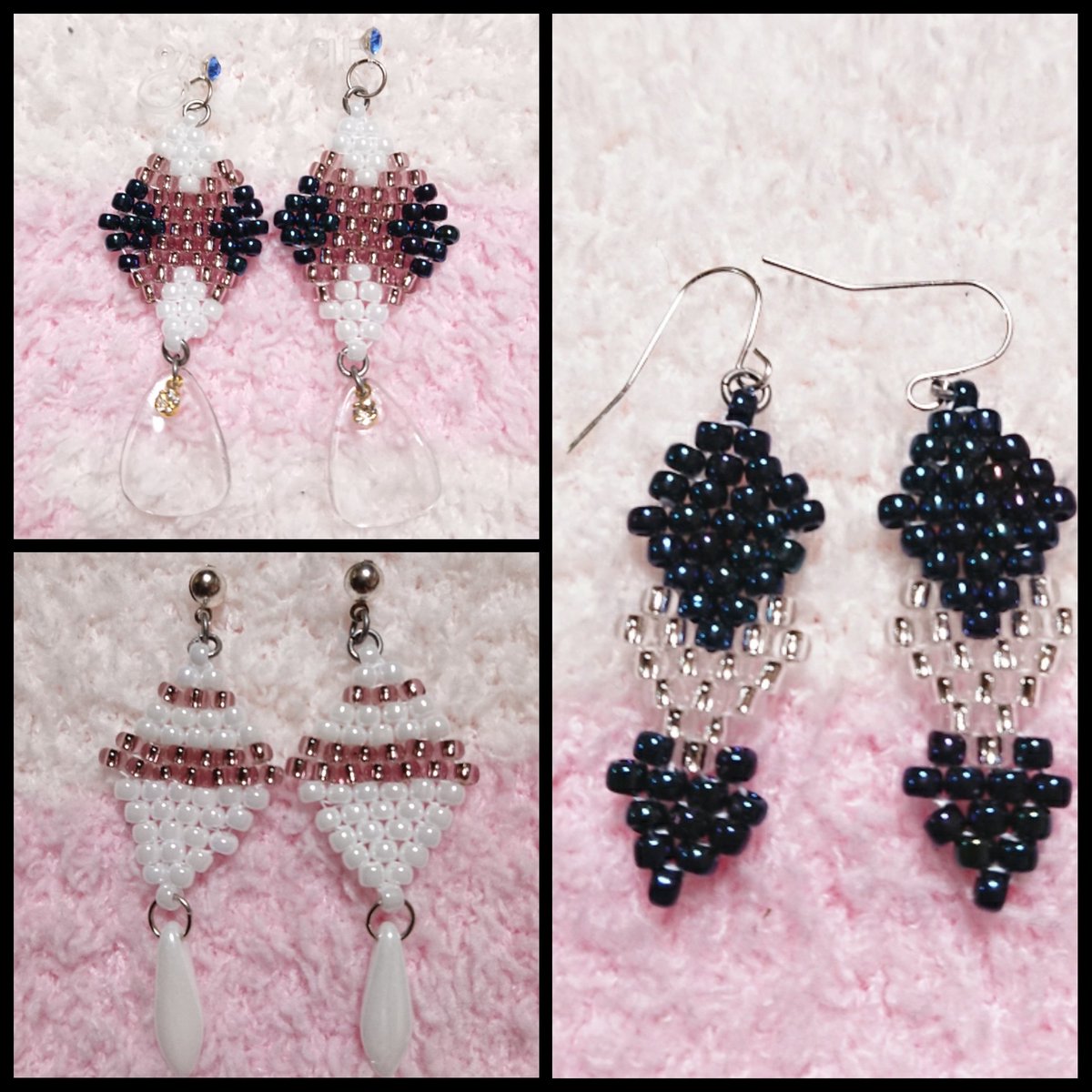 H ビーズステッチピアス Etiketa Sto Twitter