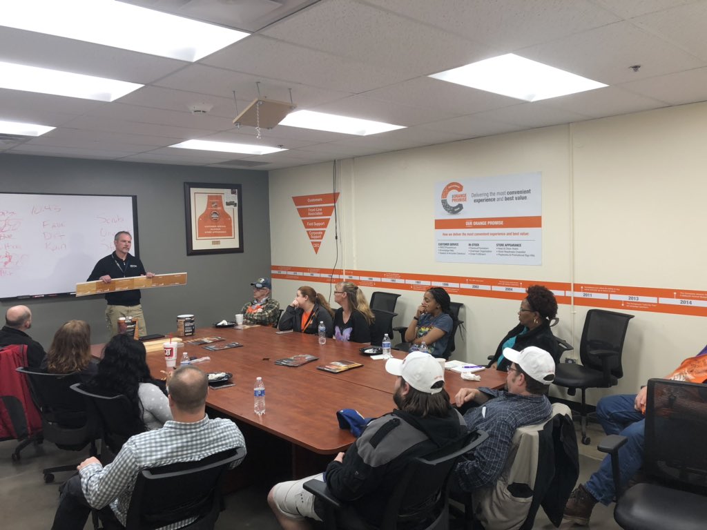 District Paint Training @HD1104. Dave Hensley sharing the BEHR Stain Magic with D24/42 associates. 
<a href="/BobbyBoaenTHD/">Bobby Boaen</a> <a href="/DanielHortonTHD/">DanielHortonTHD</a> <a href="/TD4theWin/">Tony Drew</a> <a href="/RichardRomine/">Richard Romine</a>
