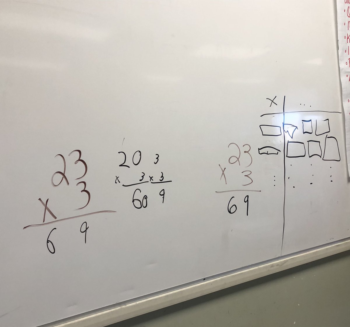 MQW777's tweet photo. Different ways students solve for 23x3 @heritageheight1 @fsd38 #icfsd https://t.co/aKij8dRIEn