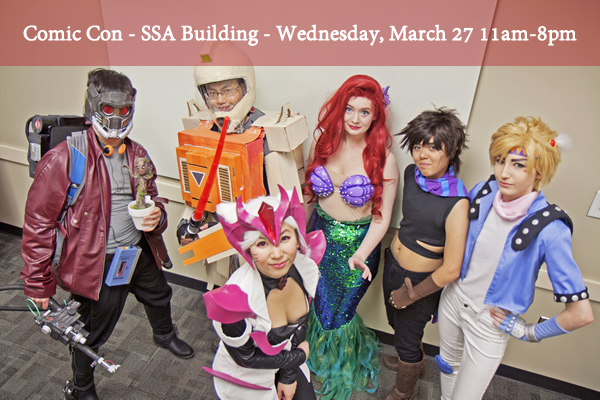 BBSutdallas's tweet photo. UTD students #Springapalooza Comet Con is tomorrow at the SSA building at 11am-8pm. Gaming tournament, VR games, panelists, costumes, food & more. Keynote speaker is Veronica Taylor from Pokemon. @UT_Dallas @UTDSUAAB @UTDTECH #utdallas https://t.co/a0Ysu9ivTg https://t.co/XSwp0VN54x