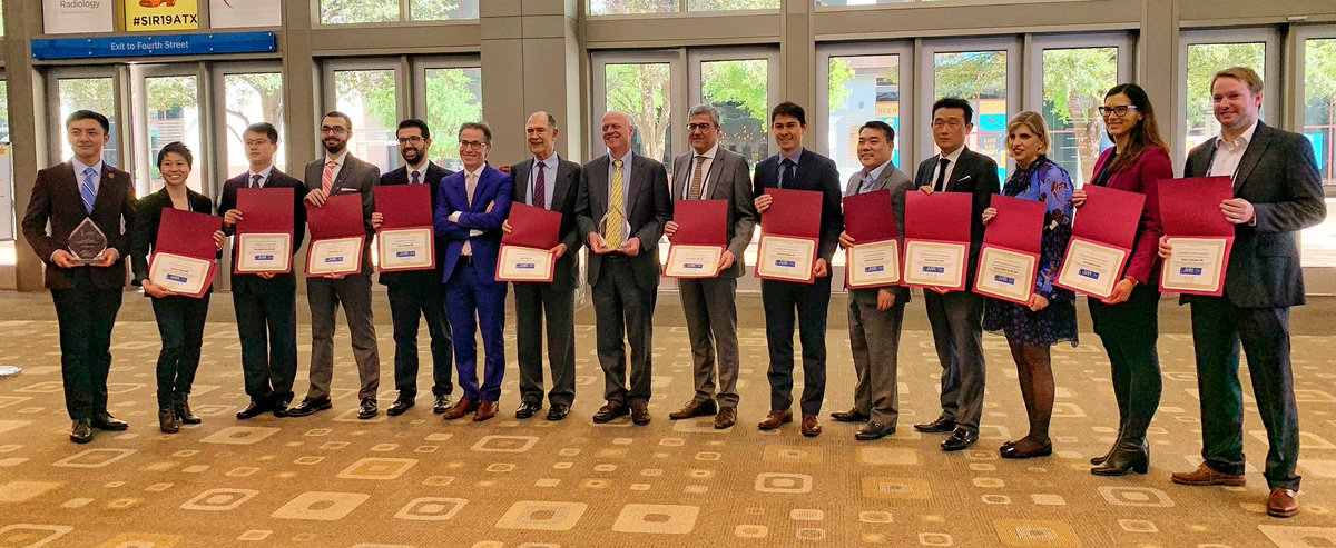 ZHaskal's tweet photo. Pleased to have just awarded the 2018 Annual JVIR Editor's Clinical & Laboratory Investigation Honoree and 2 Top Paper Awardees. Watch upcoming JVIR for the names of these stars. @JVIRmedia #SIR2019ATX https://t.co/1lVBuELHuC