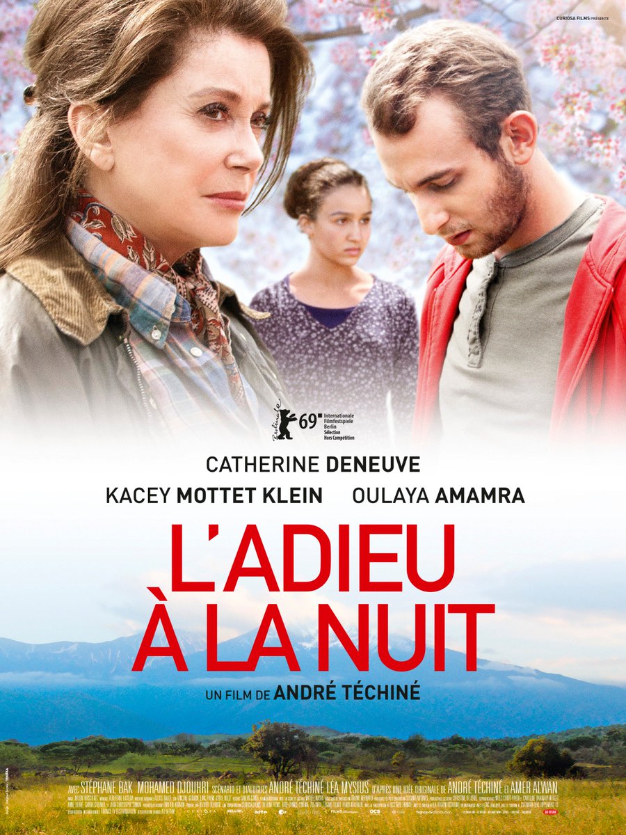 AdVitam_distrib's tweet photo. Découvrez l'affiche de L'ADIEU A LA NUIT d'André Téchiné avec Catherine Deneuve, Kacey Mottet Klein et Oulaya Amamra. Au cinéma, le 24 avril. 
La bande annonce : https://t.co/vvlGQAvNNT
#ladieualanuit #techine #catherinedeneuve #kaceymottetklein #oulayamamra #cinema #affiche https://t.co/eMBIiVtBVx