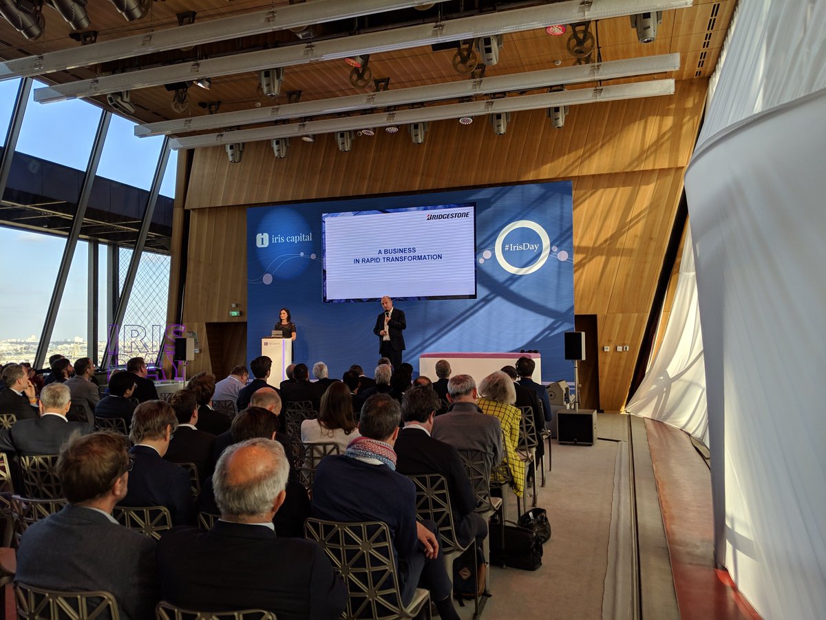 Iris_Capital's tweet photo. Innovation &amp; Mobility : what's the next steps for @BridgestoneEMEA ? 

First answers with @CdeValroger at #IrisDay :

🎯 Be focused on core-business 
🚘 Bring new solutions for customers
🛣 Create new mobility solutions https://t.co/AItfPUHS12
