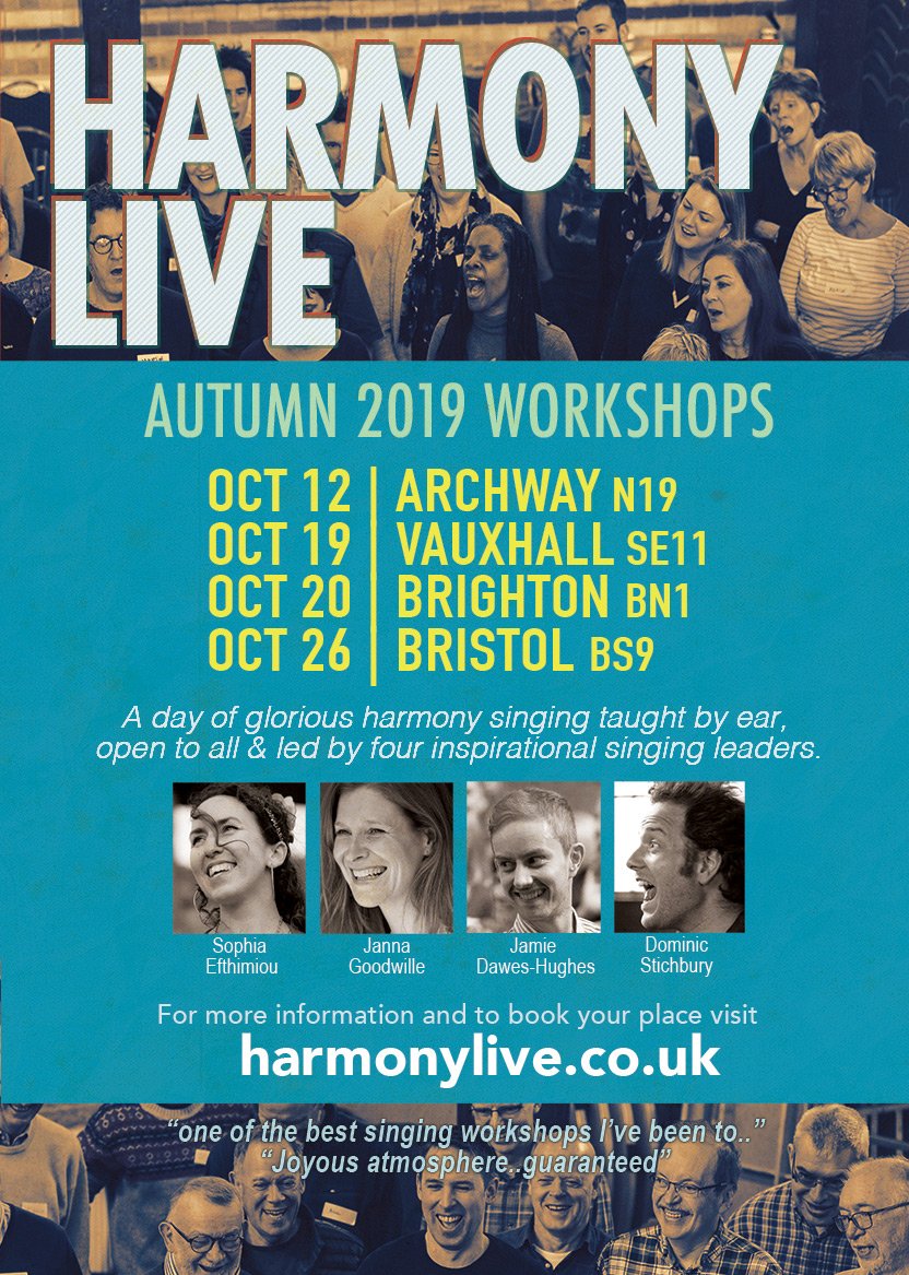 What a day we had on Sunday <a href="/WheatsheafHall/">Wheatsheaf Hall</a> for our spring LHL. Thank you for coming and sharing your voices! You can listen to the recordings here: soundcloud.com/harmony-live/s… Our October workshops are filling up!